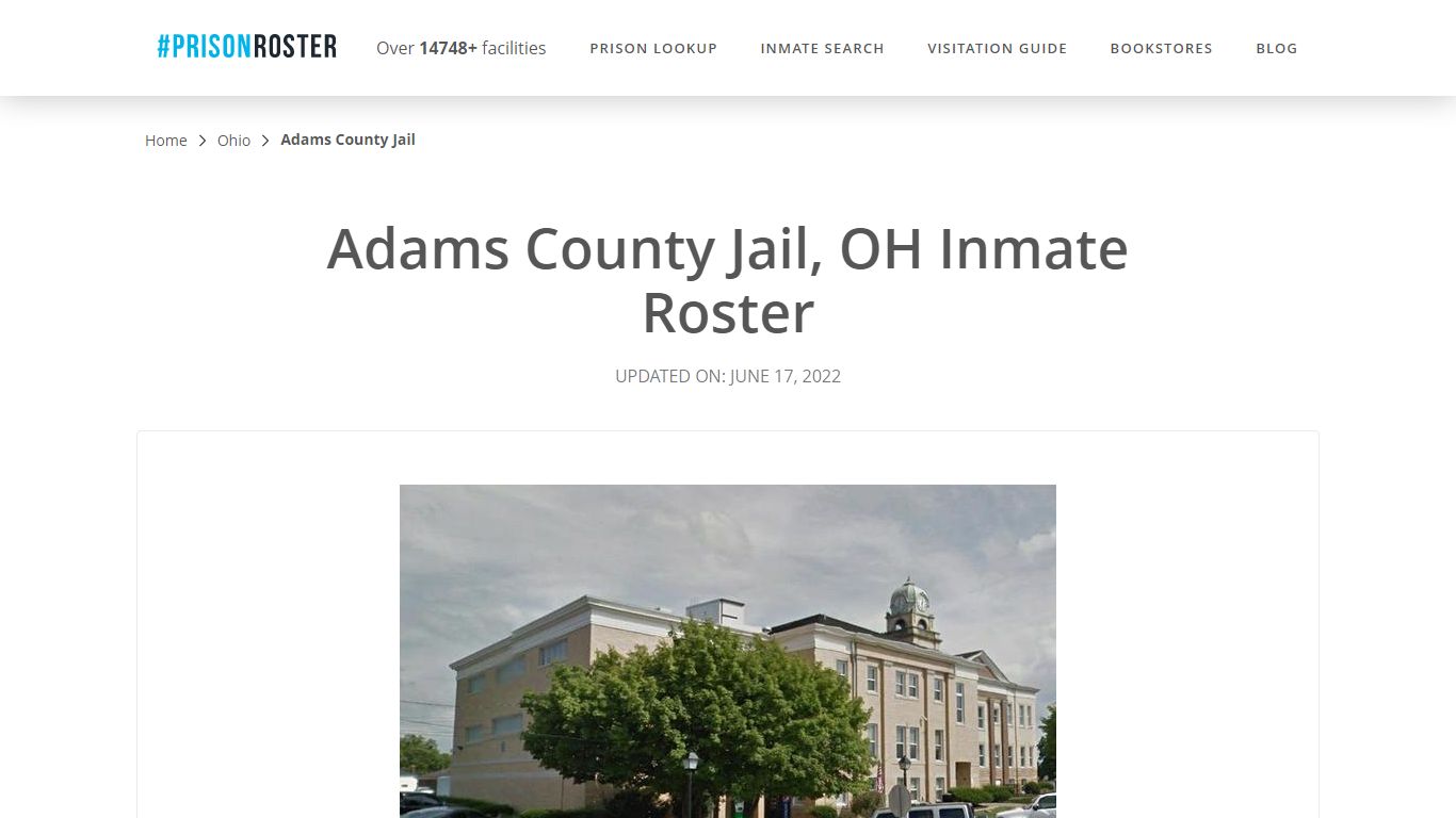 Adams County Jail, OH Inmate Roster - Inmate Locator